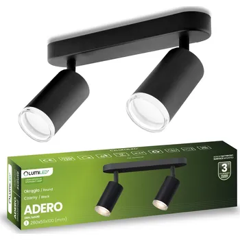 Svítidlo stropní Reflektor LED Spot 2x GU10 IP44 ADERO černá Lumiled