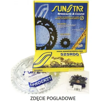 Řetězová sada pro motocykl SUNSTAR řetězová sada KTM 950/990 ADVENTURE 02-09 PLUS zlatá (17/42/118) (DO 1100CC XW RING) (SUN42717/SUN1-4553-42/SS525RRR1-118G) - nahrazuje K525RTG061 - MADE IN JAPAN - (SUNSTAR řetězová sada KTM 950/990 ADVENTURE 02-09 PLUS zlatá (17/42/118) (DO 1100