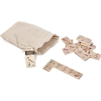 Dřevěná hračka Lesní svět Edukační domino - Ptáci