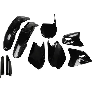 UFO kompletní sada plastů (FULL KIT) s kryty tlumičů SUZUKI RM 125 / 250 06-24 barva černá (UFO kompletní sada plastů (FULL KIT) s kryty tlumičů SUZUKI RM 125 / 250 06-24 barva černá)