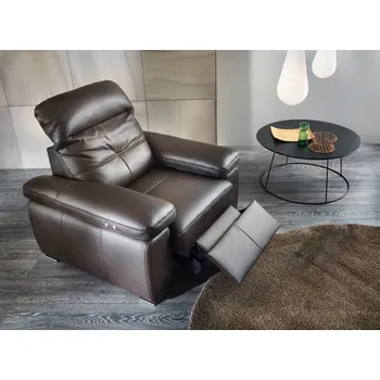 Křeslo Kožené křeslo s elektrickou funkcí relax LIMA