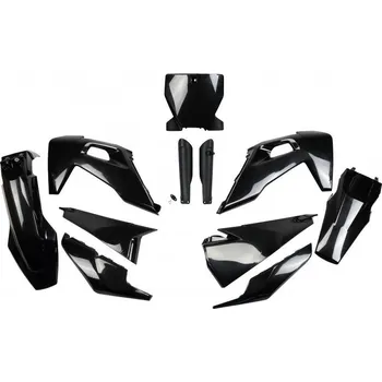 UFO kompletní sada plastů (FULL KIT) s kryty tlumičů HUSQVARNA TC 125/250 19-22, FC 250/350/450 19-22 barva černá (HU622E001) (UFO kompletní sada plastů (FULL KIT) s kryty tlumičů HUSQVARNA TC 125/250 19-22, FC 250/350/450 19-22 barva černá (HU622E001))