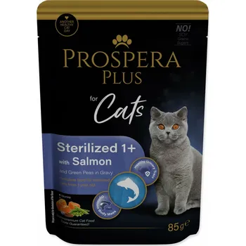 Krmivo pro kočku Kapsička Prospera Plus Sterelized 1+, Salmon, Peas 85g