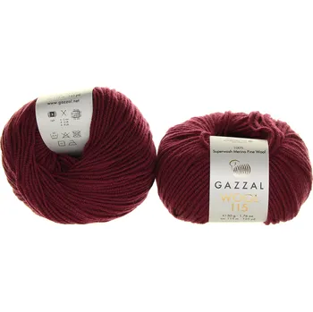 Příze Gazzal Wool 115 3320 tmavě vínová