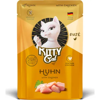 Krmivo pro kočku 6ks-6x85g kuřecí Kitty Cat Pate vlhké krmivo pro kočky