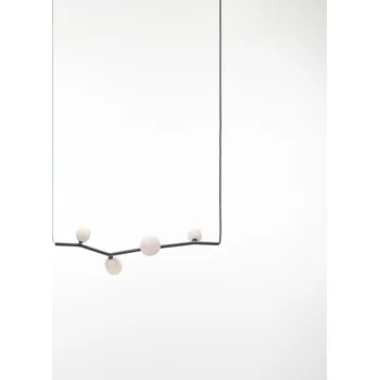 Brokis Závěsné svítidlo v organickém designu Ivy Horizontal Počet světelných zdrojů: 3, Barva skla: Opálově bílá matná, Povrch montury: Bílý matný komaxit PC01065_013