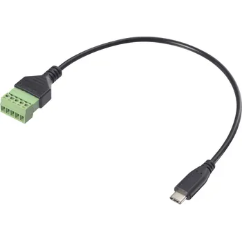 Elektrická zásuvka Renkforce USB-C® kabelový adaptér [1x USB-C® zástrčka - 1x Svorka] RF-6443952 30 cm PVC plášť