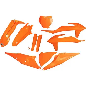 UFO kompletní sada plastů (FULL KIT) s kryty tlumičů KTM SX 125/150/250 19-22, SXF (SX-F) 250/350/450 19-22 barva oranžová (KT522E127) (UFO kompletní sada plastů (FULL KIT) s kryty tlumičů KTM SX 125/150/250 19-22, SXF (SX-F) 250/350/450 19-22 barva)