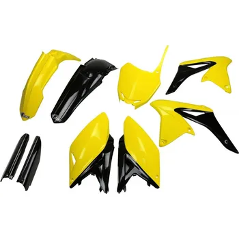UFO kompletní sada plastů (FULL KIT) s kryty tlumičů SUZUKI RMZ 250 10-18 barva 14-16 (žlutá/černá) (SU416E999) (UFO kompletní sada plastů (FULL KIT) s kryty tlumičů SUZUKI RMZ 250 10-18 barva 14-16 (žlutá/černá) (SU416E999))