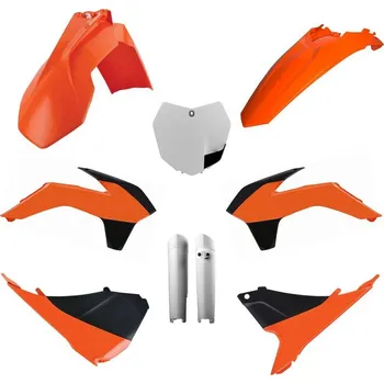 POLISPORT kompletní sada plastů (FULL KIT) KTM SX/SX-F/XC-F 13-14 v sadě tabulka přední (8659100002) a kryty tlumičů (8398500002) barva oranžová (POLISPORT kompletní sada plastů (FULL KIT) KTM SX/SX-F/XC-F 13-14 v sadě tabulka přední (8659100002) a kryty)