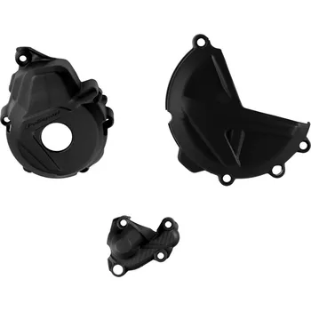 Alternátor POLISPORT sada krytu alternátoru, spojky a vodního čerpadla GAS GAS EC 250F 21-23; EC 350F 21-23 barva černá (POLISPORT sada krytu alternátoru, spojky a vodního čerpadla GAS GAS EC 250F 21-23; EC 350F 21-23 barva černá)