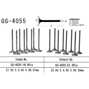 Rozvod motoru VESRAH sací ventil KAWASAKI ZX 9RR 05-06 (ZX6002N1, N6F) (12004-0016) (1 kus) vyrobeno v Japonsku (VESRAH sací ventil KAWASAKI ZX 9RR 05-06 (ZX6002N1, N6F) (12004-0016) (1 kus) vyrobeno v Japonsku)