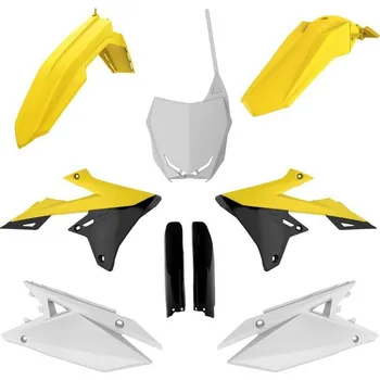 POLISPORT kompletní sada plastů (FULL KIT) SUZUKI RMZ 250 19-24; RMZ 450 18-24 v sadě tabulka přední (8666100002) i kryty tlumičů (8398300002) barva žlutá černá bílá OEM (POLISPORT kompletní sada plastů (FULL KIT) SUZUKI RMZ 250 19-24; RMZ 450 18-24 v sad