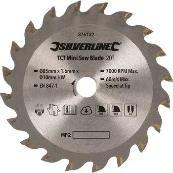 20-zubý pílový kotúč s TK plátkami-pr.85 mm