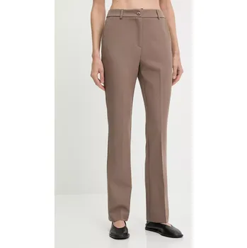 Dámské kalhoty Kalhoty Answear.LAB dámské, hnědá barva, zvony, high waist hu6221.fjk 84X, vel. XL