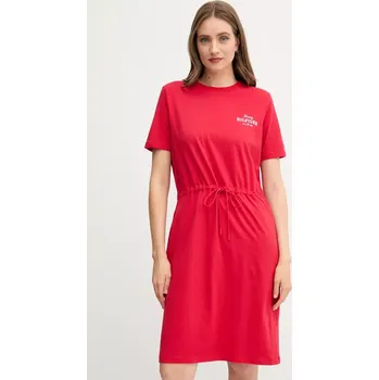 Dámské šaty Bavlněné šaty Tommy Hilfiger WW0WW45529 červená 33X, vel. XS