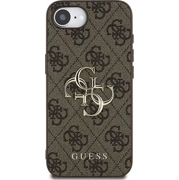 Telefonní příslušenství Guess PU 4G Metal Logo Zadní Kryt pro iPhone 16e Hnědá Stylový zadní kryt Guess pro iPhone spojuje prémiovou ochranu s ikonickým módním designem. Ideální volba pro ty, kteří chtějí chránit telefon s