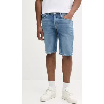 Pánské kraťasy Džínové šortky Pepe Jeans SLIM GYMDIGO SHORT TRACK pánské, modrá barva, PM801075HV1 55X, vel. 31