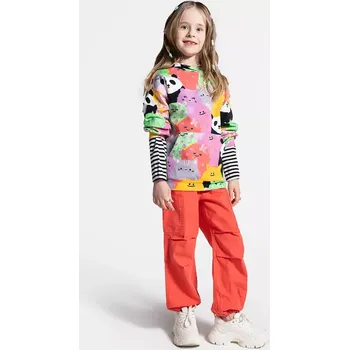 Chlapecké kalhoty Kalhoty Coccodrillo oranžová barva, REBEL GIRL KIDS WC5119101RGK 32X, vel. 92