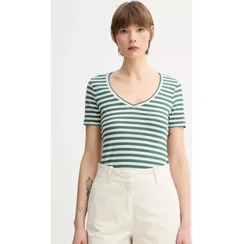 Dámské tričko Bavlněné tričko Marc O'Polo dámské, zelená barva, 504219651293 79X, vel. XS