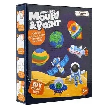 kreativní sada Kreativní sada výroba a malování astronauta ze sádry s barvami s doplňky v krabici 18x22x5