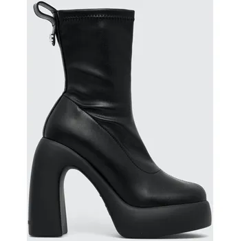 Dámské kozačky Nízké kozačky Karl Lagerfeld ASTRAGON HI dámské, černá barva, na podpatku, KL33750 KL33750.F0X 99X, EUR 41