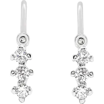 Náušnice Dětské náušnice z bílého zlata s kameny 3390120