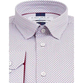 Pánská košile FERATT Pánská košile PABLO SLIM modro-červená Velikost: XXL