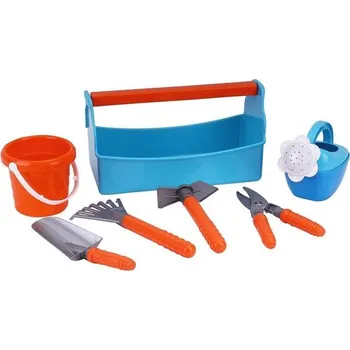 Hra na obchod Set zahradního nářadí Mikro Trading Zahradní nářadí s kbelíkem a konvičkou v přepravce, 4 ks