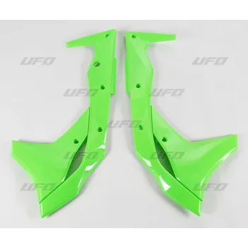 Autodíl UFO kryty chladiče KAWASAKI KXF 250 17-20 barva zelená fluorescenční (UFO kryty chladiče KAWASAKI KXF 250 17-20 barva zelená fluorescenční)