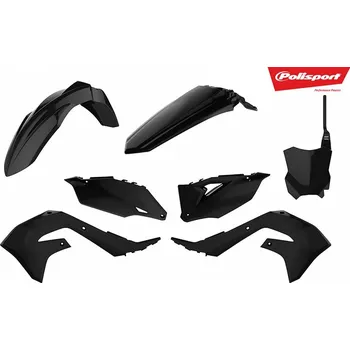 POLISPORT kompletní sada plastů KAWASAKI KX 250F 21-24; KX 450F 19-23 v sadě tabulka přední (8665900003) barva černá (POLISPORT kompletní sada plastů KAWASAKI KX 250F 21-24; KX 450F 19-23 v sadě tabulka přední (8665900003) barva černá)