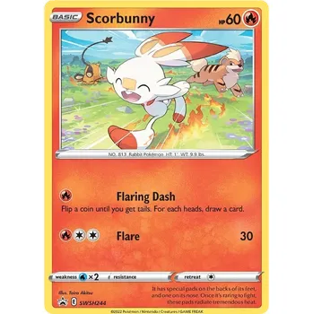Sběratelská karetní hra Pokémon TCG Scorbunny SWSH244 - Holo