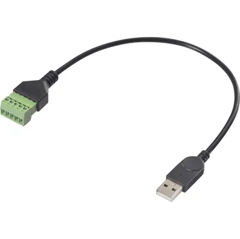 Renkforce USB 2.0 kabelový adaptér [1x USB 2.0 zástrčka A - 1x Svorka] RF-6443966 30 cm PVC plášť