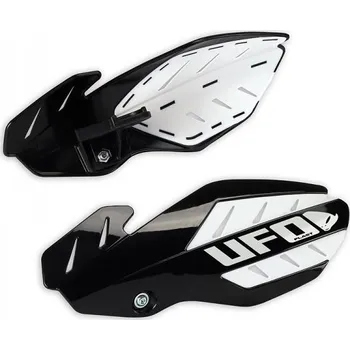 UFO kryty páček FLAME HUSQVARNA TC/TE 125 14-20, FC 16-20 barva černá/bílá (s upevněním) (UFO kryty páček FLAME HUSQVARNA TC/TE 125 14-20, FC 16-20 barva černá/bílá (s upevněním))