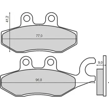 Brzdová destička BRENTA brzdové destičky KH418 (organické) (BRENTA brzdové destičky KH418 (organické))