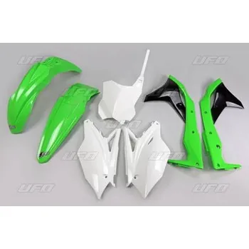 Motodíl UFO kompletní sada plastů KAWASAKI KXF 250 18-20 barva 19 (bílá/zelená) (KA225E999A) (UFO kompletní sada plastů KAWASAKI KXF 250 18-20 barva 19 (bílá/zelená) (KA225E999A))