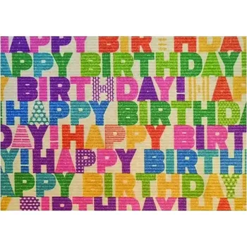 Balící papír Balící papír přírodní Happy Birthday