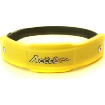 Výfuk pro motocykl ACCEL kryt výfuku průměr 102-127mm barva žlutá - (ACCEL kryt výfuku průměr 102-127mm barva žlutá -)