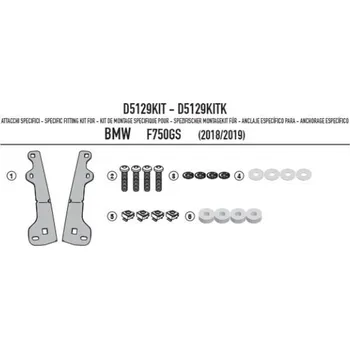 Motodíl KAPPA upevnění štítu KD5127S, KD5127ST a KAF5127 BMW F 750GS (18-23) F 800 GS (24-25) (KAPPA upevnění štítu KD5127S, KD5127ST a KAF5127 BMW F 750GS (18-23) F 800 GS (24-25))