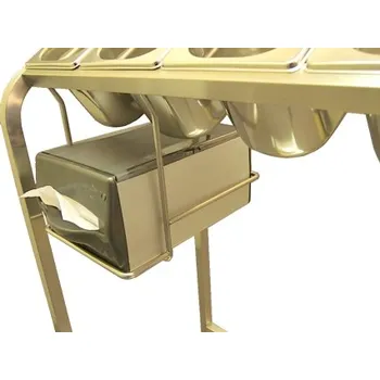 Hotové jídlo DRŽÁK SCHRÁNKY NA UBROUSKY K VOZÍKU MV-PP 1/3, VČETNĚ SCHRÁNKY 34129 | ABNER, 12399