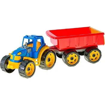 autíčko Mikro-Trading traktor se sklápěcím přívěsem 54 cm