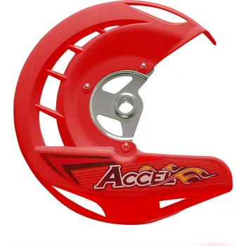 Brzda pro motocykl ACCEL kryt brzdového kotouče přední HONDA CRF 250/450R,X 04-14, CR 125/250 04-07 barva červená (FDG-01RD) (ACCEL kryt brzdového kotouče přední HONDA CRF 250/450R,X 04-14, CR 125/250 04-07 barva červená (FDG-01RD))