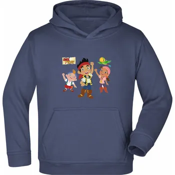Dívčí tričko Bavlněná mikina Jake a piráti ze Země Nezemě Barva: Námořnická modrá/Navy, Velikost: 146/152 - 11/12