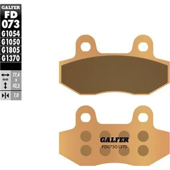 Brzdová destička GALFER brzdové destičky KH086 sintrované barva zlatá STREET (GALFER brzdové destičky KH086 sintrované barva zlatá STREET)