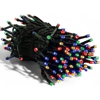 Vnitřní vánoční řetěz 14 m 140 led, barevný, 8 programů