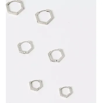 Náušnice Náušnice AllSaints 3-pack 37527083SLV041 stříbrná SLV, vel. ONE SIZE