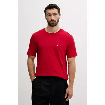 Pánské tričko Bavlněné tričko Tommy Hilfiger MW0MW37283 červená 33A, vel. M