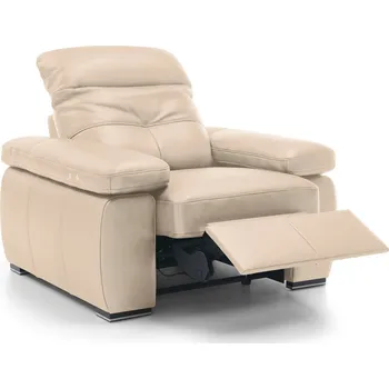 Křeslo Kožené křeslo s manuální funkcí relax LIMA