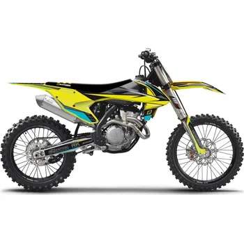 Samolepicí dekorace na vozidlo BLACKBIRD sada samolepek (dýhy) + potah sedla KTM SX/SX-F 16-18, EXC/EXC-F 17-19 STEALTH (BLACKBIRD sada samolepek (dýhy) + potah sedla KTM SX/SX-F 16-18, EXC/EXC-F 17-19 STEALTH)