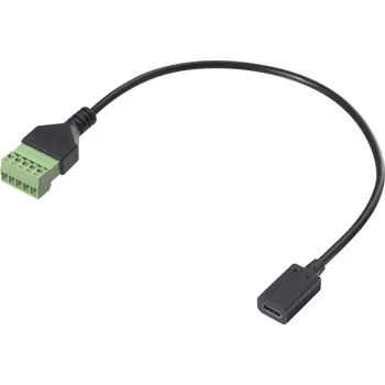 Elektrická zásuvka Renkforce USB-C® kabelový adaptér [1x USB-C® zásuvka - 1x Svorka] RF-6443954 30 cm PVC plášť